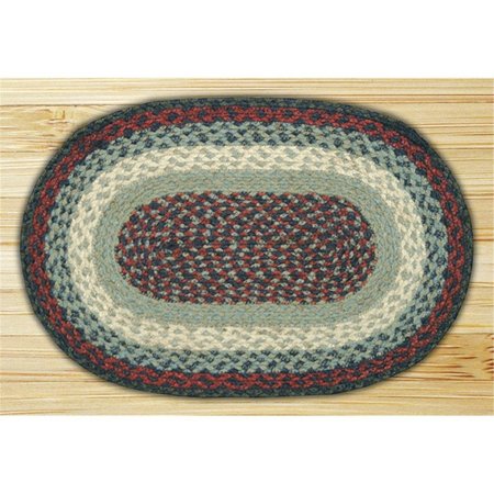 EARTH RUGS Blue-Burgundy Round Swatch 46-015
